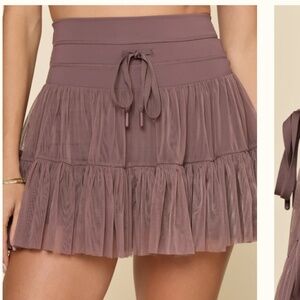 POPFLEX - The Pirouette Skort - Peppercorn